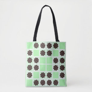 Bolso De Tela Mint Green Cream And Chocolate Chip Quilt Pattern