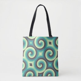 Bolso De Tela Mint Swirl Mosaic