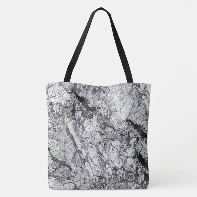 Bolso De Tela Mirada de Marble Gris (Reverso)