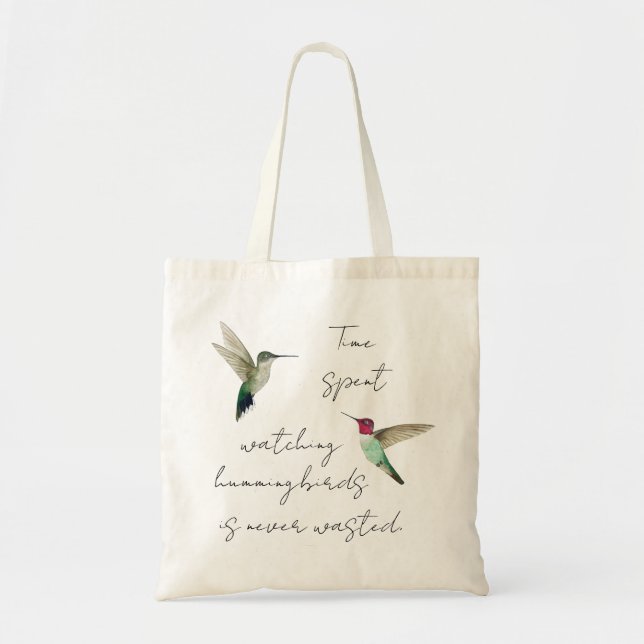 Bolso De Tela Mirador de colibrí (Frente)