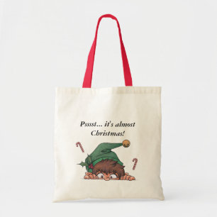Bolso De Tela Mirar a escondidas el duende del navidad