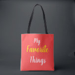 BOLSO DE TELA MIS COSAS FAVORITAS<br><div class="desc">MY FAVORITE THINGS Style: Tote Bag todo-impreso, Medium El tote clásico con un toque moderno: todo-sobre-imprimir permite una personalización del 100%, llevando el tote básico al siguiente nivel. ¡A partir de ahora, podrás ir a hacer la compra y contribuir respetando al medio ambiente mientras derrochas estilo! Dimensiones: 16"l x 16"w;...</div>