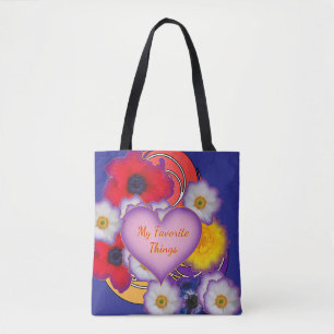 Bolso De Tela Mis Cosas Favoritas Floral Azul