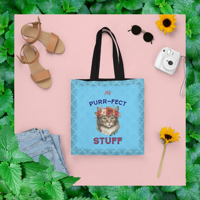 Bolso De Tela Mis cosas purr-perfectas (Subido por el creador)