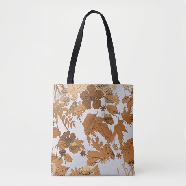 Bolso De Tela Mis flores de jardín III (Anverso)