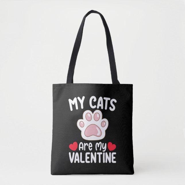 Bolso De Tela Mis Gatos Son Amantes De Mascotas Graciosos De San (Anverso)