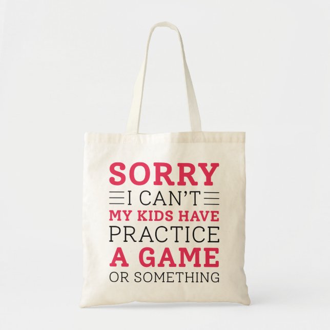 Bolso De Tela Mis Hijos Tienen Práctica (Frente)