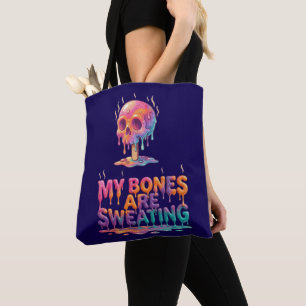 Bolso De Tela Mis huesos están sudando – Calavera de paleta derr
