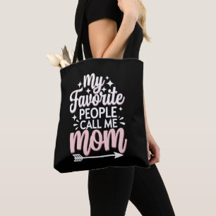Bolso De Tela Mis personas favoritas me llaman mamá Floral del D