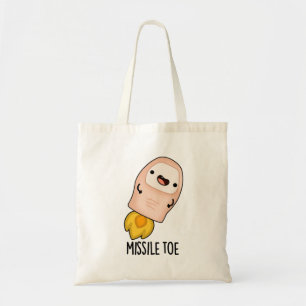 Bolso De Tela Misil Toe Cute Mistletoe Pun