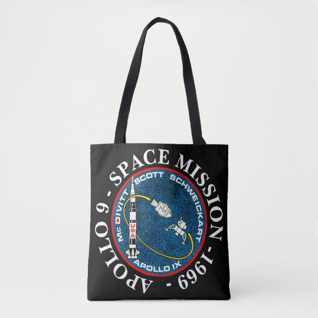 Bolso De Tela Misión Espacial Apolo 9 1969 Insignia (Anverso)