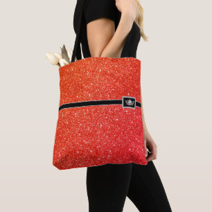 Bolso De Tela Miss America Crown Pageant Faux Purpurina Tote Bag