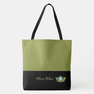 Bolso De Tela Miss America Green Crown Toag Bag LRGE Olive