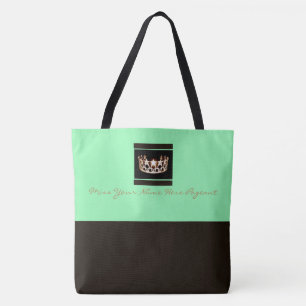 Bolso De Tela Miss América Personalizado Tote de color Brown/Aqu