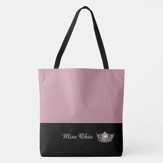 Bolso De Tela Miss America Silver Crown Toag LRGE Mauve (Anverso)