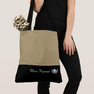 Bolso De Tela Miss America Silver Crown Tote Bag Large