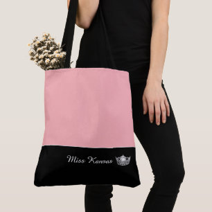Bolso De Tela Miss America Silver Crown Tote Bag Large