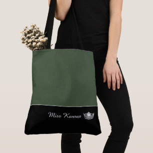 Bolso De Tela Miss America Silver Crown Tote Bag Large