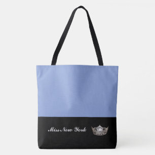 Bolso De Tela Miss America Silver Crown Tote Bag Large Blue