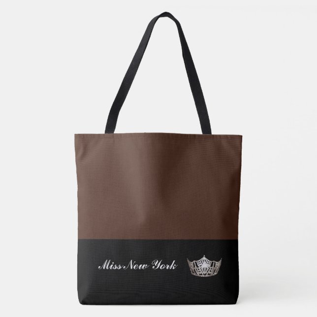 Bolso De Tela Miss America Silver Crown Tote Bag Large BT Sienna (Anverso)
