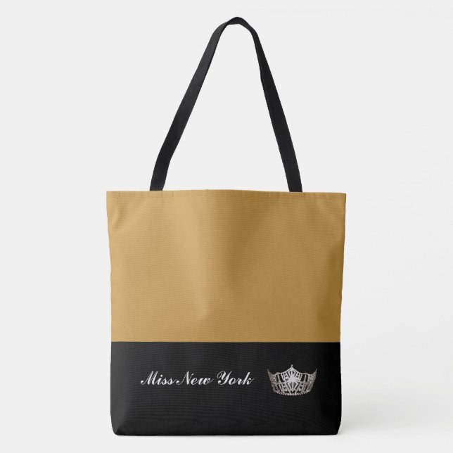 Bolso De Tela Miss America Silver Crown Tote Bag-Large Gold Rod (Anverso)