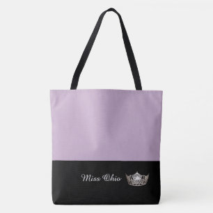 Bolso De Tela Miss America Silver Crown Town Bag LRGE Lilac