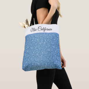 Bolso De Tela Miss America USA Pageant Faux Purpurina Tote Bag