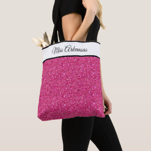 Bolso De Tela Miss America USA Pageant Faux Purpurina Tote Bag