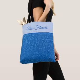 Bolso De Tela Miss America USA Pageant Faux Purpurina Tote Bag
