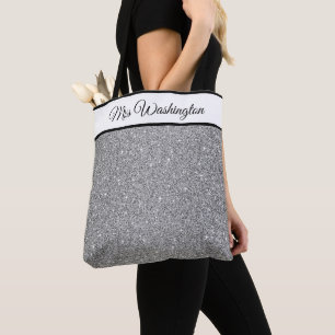 Bolso De Tela Miss America USA Pageant Faux Purpurina Tote Bag