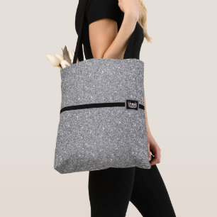 Bolso De Tela Miss EE.UU. concurso de la corona Faux Purpurina T