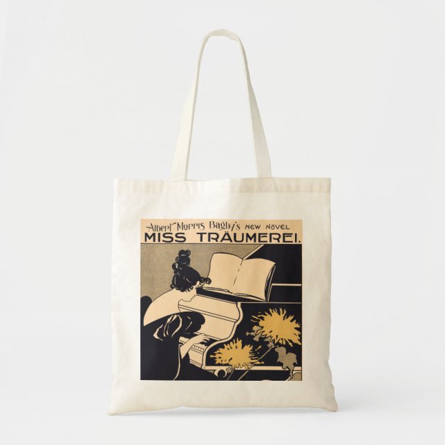Bolso De Tela Miss Träumerei Jugando Piano, Ethel Reed (Frente)