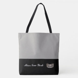 Bolso De Tela Miss USA Silver Crown Tote Bag Large Silver