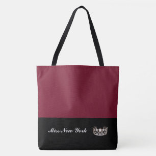 Bolso De Tela Miss USA Silver Crown Tote Bag Large Wine