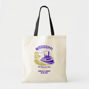 Bolso De Tela Mississippi Boda Bag de bienvenida, amor estatal