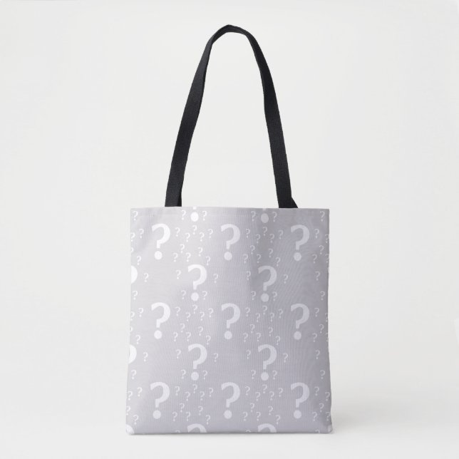 Bolso De Tela Misterio marca de interrogación acertijo de rompec (Anverso)