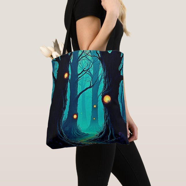 Bolso De Tela Misterio sobre el bosque de la fantasía oscura (Detalle)