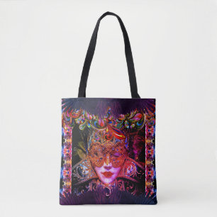 Bolso De Tela Misterioso baile de máscaras de belleza tote