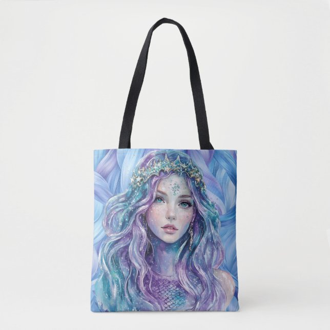 Bolso De Tela Mística Reflexión Mermaid Tote Bag- (Anverso)