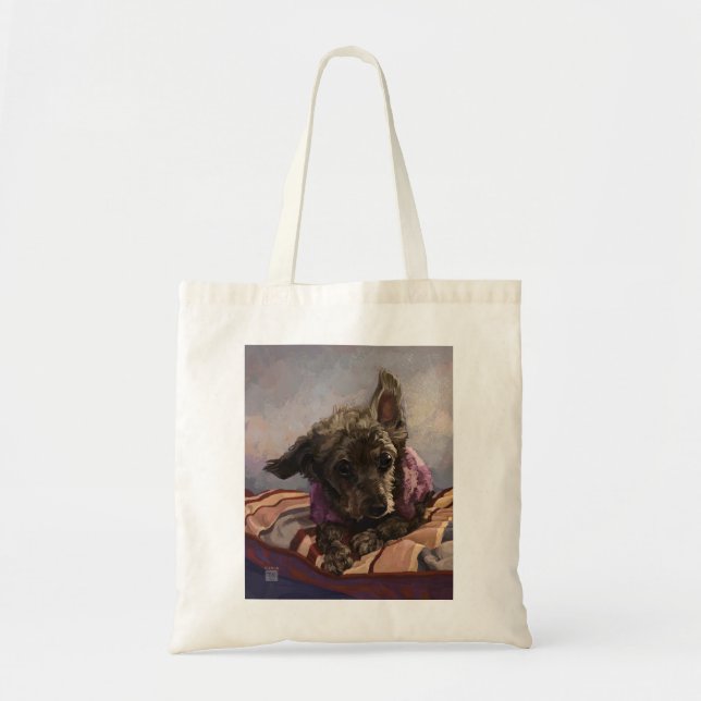 Bolso De Tela Misty el Caniche (Frente)