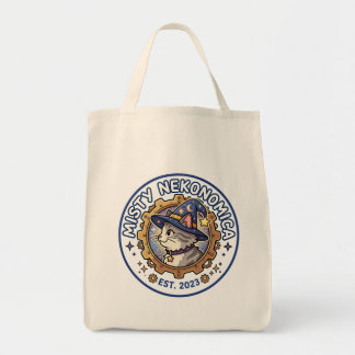 Bolso De Tela MISTY NEKONOMICA Steampunk Cat Wizard Canvas Tote 