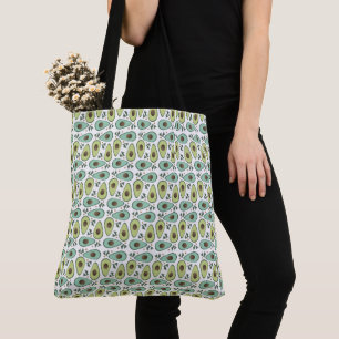 Bolso De Tela Mitad de aguacate divertido patrón de vegetación