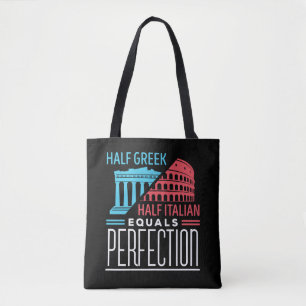 Bolso De Tela Mitad griego mitad italiano igual perfección
