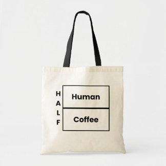 Bolso De Tela Mitad Humano Mitad Café Cita Divertida de Café