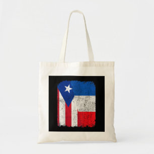 Bolso De Tela Mitad puertorriqueño mitad bandera francesa Orgull