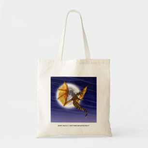 Bolso De Tela Mito del Dragón Dorado Criatura de Fantasía Cielo