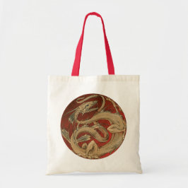 Bolso De Tela Mitología de la Vintage, Dragón de Oro Antiguo Asi