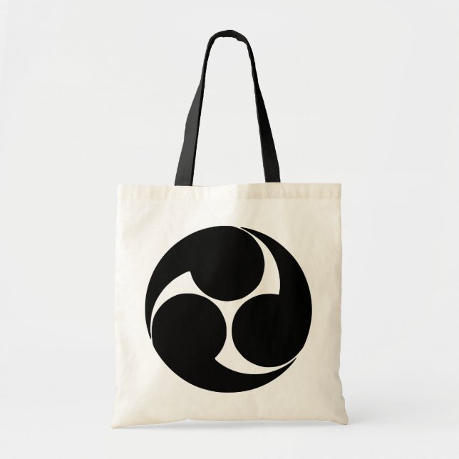 Bolso De Tela Mitsudomoe de Hidari, Japón (Frente)