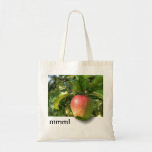 Bolso De Tela ¡mmm! Apple colgando del árbol Texto del Perso