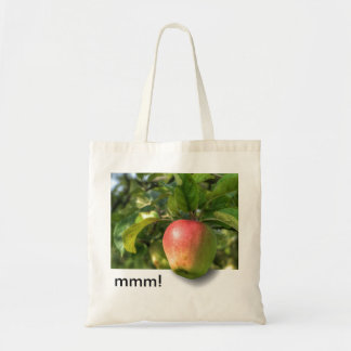 Bolso De Tela ¡mmm! | Apple colgando del árbol | Texto del Perso